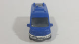 2017 Matchbox MBX Adventure City '14 Ford Transit News Van Blue Die Cast Toy Car Vehicle