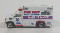 Realtoy Fire Dept. Special Equipment Ambulance White 68 Die Cast Toy Car Rescue Medic Emergency Vehicle
