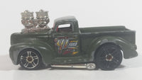 2004 Hot Wheels 1941 Ford Pickup Truck Army Green Die Cast Toy Car Vehicle