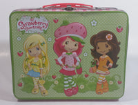 2012 American Greetings Strawberry Short cake Embossed Pink and Green Tin Metal Lunch Box