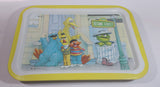Vintage 1977 Sesame Street Kids Television Show Yellow Rimmed Metal Lunch TV Tray TV Collectible