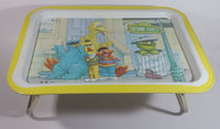 Vintage 1977 Sesame Street Kids Television Show Yellow Rimmed Metal Lunch TV Tray TV Collectible