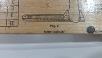 Vintage Dr. Scholl's Wood Wooden Wide Style Foot Measure and Shoe Size Indicator