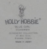 Vintage Holly Hobbie Designer's Collection "Blue Girl" Fine Porcelain Heart Shaped Trinket Box Made in Japan