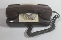 Vintage GTE Automatic Electric Brown Rotary Table or Wall Mount Telephone