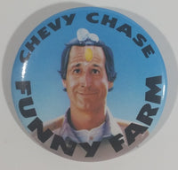 1988 Warner Bros Funny Farm Movie Film Chevy Chase Round Button Pin