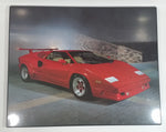 1989 25th Anniversary Red Lamborghini Countach 16" x 20" Hard Board Wall Display Plaque