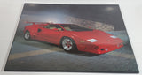 1989 25th Anniversary Red Lamborghini Countach 16" x 20" Hard Board Wall Display Plaque