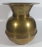 Antique Redskin Brand Chewing Tobacco Cut Plug Large Brass 10 1/4" Tall Spittoon