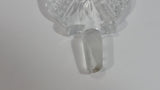 Vintage Clear Crystal Glass Perfume Bottle with Large Pointed Stopper
