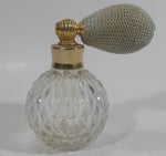 Vintage Clear Crystal Glass Globe Atomizer Perfume Spray Bottle