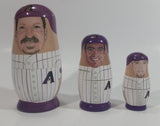 Gila River Casinos Russian Babooshka MLB Baseball Arizona Diamondbacks Set of 3 Wooden Stacking Nesting Dolls of Players