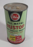 Vintage Whiz Hollingshead All Metal Rustop Liquid Radiator Inhibitor Water Pump Lube 12 1/8 Fl oz. Imp. Tin Metal Can Never Opened Still Full