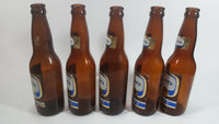 Vintage Set of 5 Labatt's Pilsner Beer Amber Brown Glass Bottles