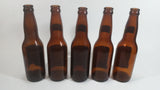 Vintage Set of 5 Labatt's Pilsner Beer Amber Brown Glass Bottles
