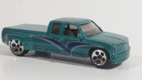1998 Hot Wheels First Editions Customized C3500 Truck Metallic Aqua Green Die Cast Toy Car Vehicle