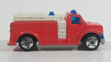 2004 Matchbox 1 Fire Engine Salmon Pink Red Die Cast Toy Car Emergency Rescue Vehicle Burger King