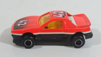 Vintage Majorette Pontiac Fiero #42 Fluorescent Orange No. 206 Die Cast Toy Car Vehicle 1/55 Scale Made in France