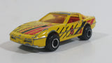 Vintage Majorette Chevrolet Corvette ZR-1 No. 215 & 268 Yellow #6 500 Miles Die Cast Toy Car Vehicle Opening Doors 1/57 Scale Made in France