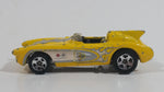2008 Hot Wheels Corvette SR-2 Yellow Die Cast Toy Car Vehicle