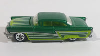 HTF 2009 Hot Wheels '56 Merc Dark Metallic Green Die Cast Toy Car Vehicle with Opening Hood