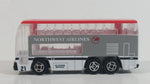 Realtoy Northwest Airlines Double Decker Bus Red and White Die Cast Toy Car Vehicle