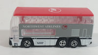 Realtoy Northwest Airlines Double Decker Bus Red and White Die Cast Toy Car Vehicle