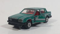 Majorette Volvo No. 230 Volvo 760 GLE Sedan Green 1/61 Scale Die Cast Toy Car Vehicle with Opening Doors