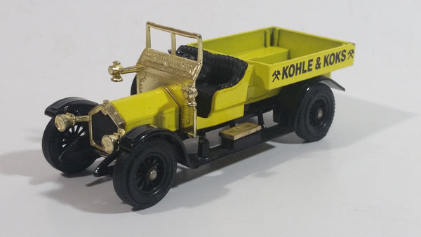 Matchbox Y-13 Models of Yesteryear 1918 Crossley Yellow Kohle & Koks Die Cast Toy Car Vehicle