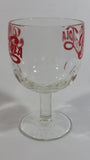 Vintage Pepsi-Cola Soda Pop 6" Tall Heavy Glass Large Goblet Style Stemmed Cup With Red Lettering