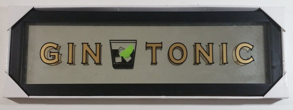 Gin and Tonic Alcohol Themed Glass Black Framed Shadow Box Sign Bar Pub Lounge Wall Decor Still in Packaging