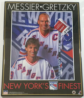 1996 Starline NHLPA NHL Ice Hockey New York's Finest Rangers Players Mark Messier and Wayne Gretzky Framed 16" x 20" Picture Sports Collectible