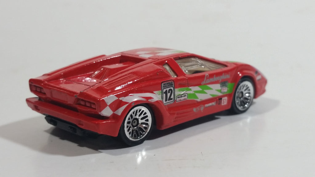 1998 Hot Wheels Flag Flyers 25th Anniversary Lamborghini Countach Red ...