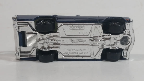 2009 Hot Wheels 1970 Chevrolet Chevelle SS Wagon Blue Die Cast Toy