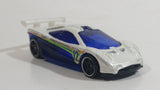 2008 Hot Wheels Rock 'n' Road GT Prototype 12 White Die Cast Toy Car Vehicle