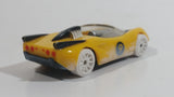 2008 Hot Wheels "Speed Racer" Racer X Street Car #9 Yellow Frosted White Plastic Body Die Cast Toy Car Vehicle