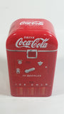 Drink Coca-Cola In Bottles Ice Cold Coke Soda Pop Red Refrigerator Vending Machine Shaped Tin Metal Beverage Collectible