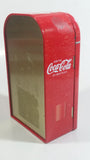 Drink Coca-Cola In Bottles Ice Cold Coke Soda Pop Red Refrigerator Vending Machine Shaped Tin Metal Beverage Collectible