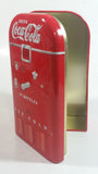 Drink Coca-Cola In Bottles Ice Cold Coke Soda Pop Red Refrigerator Vending Machine Shaped Tin Metal Beverage Collectible