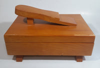 Vintage Style Wood Wooden Dovetail Shoe Shine Box