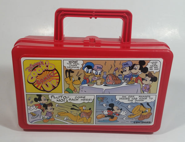 Vintage Whirley Disney's Cook'd Up Comics Red Plastic Pencil Case