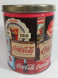 1994 Coca-Cola Coke Soda Pop Carriage Trade Mini Twist Pretzels Nostalgic Tin With Gold Lid Beverage Advertising Collectible