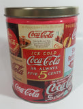 1994 Coca-Cola Coke Soda Pop Carriage Trade Mini Twist Pretzels Nostalgic Tin With Gold Lid Beverage Advertising Collectible