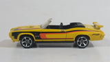 2011 Hot Wheels Muscle Mania 70 Pontiac GTO Convertible Yellow Die Cast Toy Car Vehicle