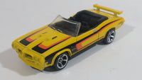 2011 Hot Wheels Muscle Mania 70 Pontiac GTO Convertible Yellow Die Cast Toy Car Vehicle