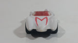 2008 Hot Wheels Mach 5 Speed Racer White Plastic Toy Race Car Vehicle