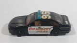 1996 Hot Wheels Police Cruiser Black with White Doors #96 Auto City Die Cast Toy Emergency Response Cop Vehicle