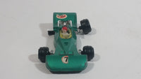 Vintage TinToys Tyrrell Ford F1 #7 W.T. 225 Green STP Die Cast Toy Race Car Vehicle - Hong Kong - Missing a Wheel
