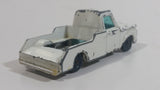 Vintage Husky Ford F350 Truck White Die Cast Toy Car Vehicle - Made in Great Britain