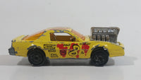 Vintage Majorette Pontiac Firebird Trans Am #8 PAF Sport Yellow Die Cast Toy Car Vehicle with Blown Motor